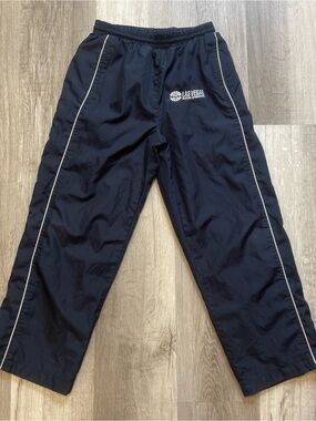 Kids Black Joggers with White Piping - Las Vegas